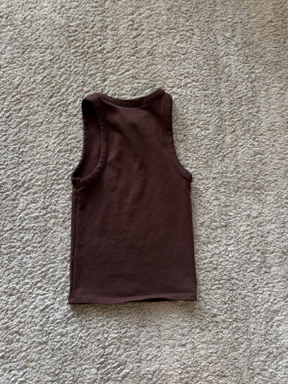 stradivarius Brown Ribbed Tank Top - Picture 4 of 4